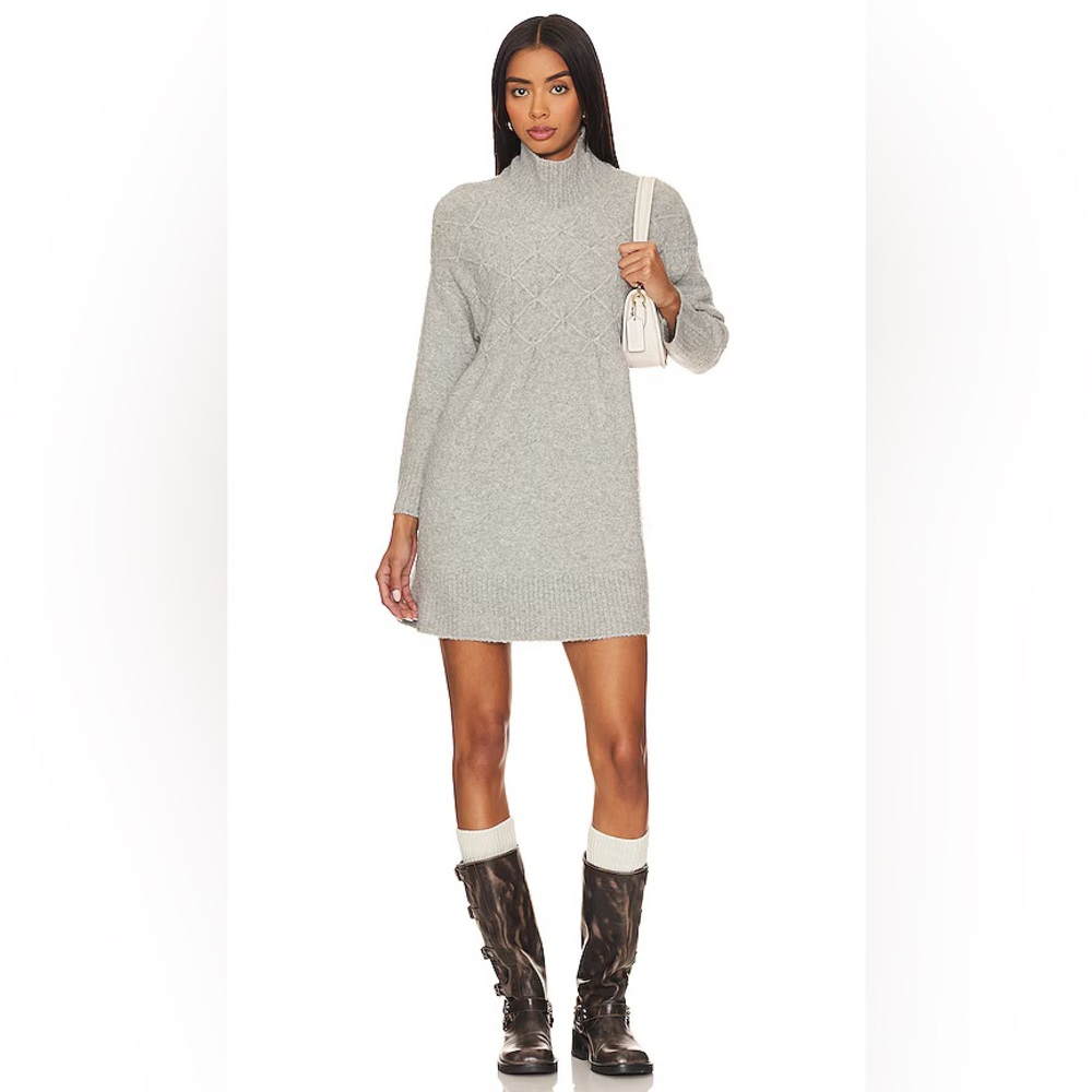 NWT Free People Jaci Sweater Dress in Heather Grey - Medium